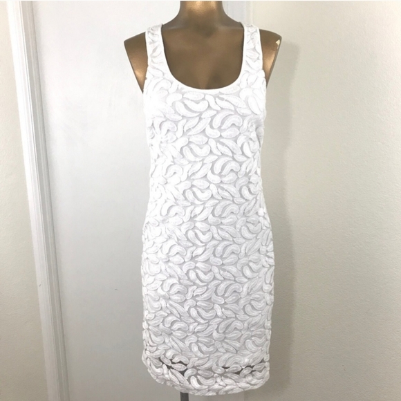 white bodycon tank dress